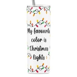 My Favorite Color is Christmas Lights Tumbler‎